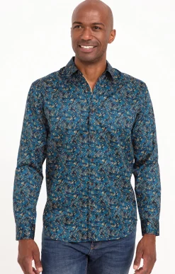 Chemises<Armand Thiery Chemise à manches longues LILDARKO - Pétrole