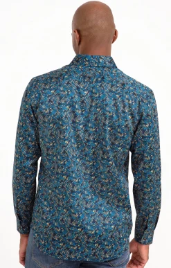 Chemises<Armand Thiery Chemise à manches longues LILDARKO - Pétrole