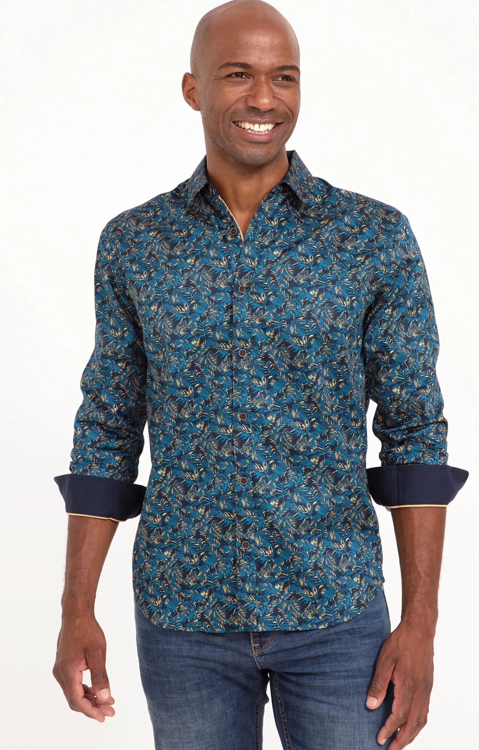 Chemises<Armand Thiery Chemise à manches longues LILDARKO - Pétrole