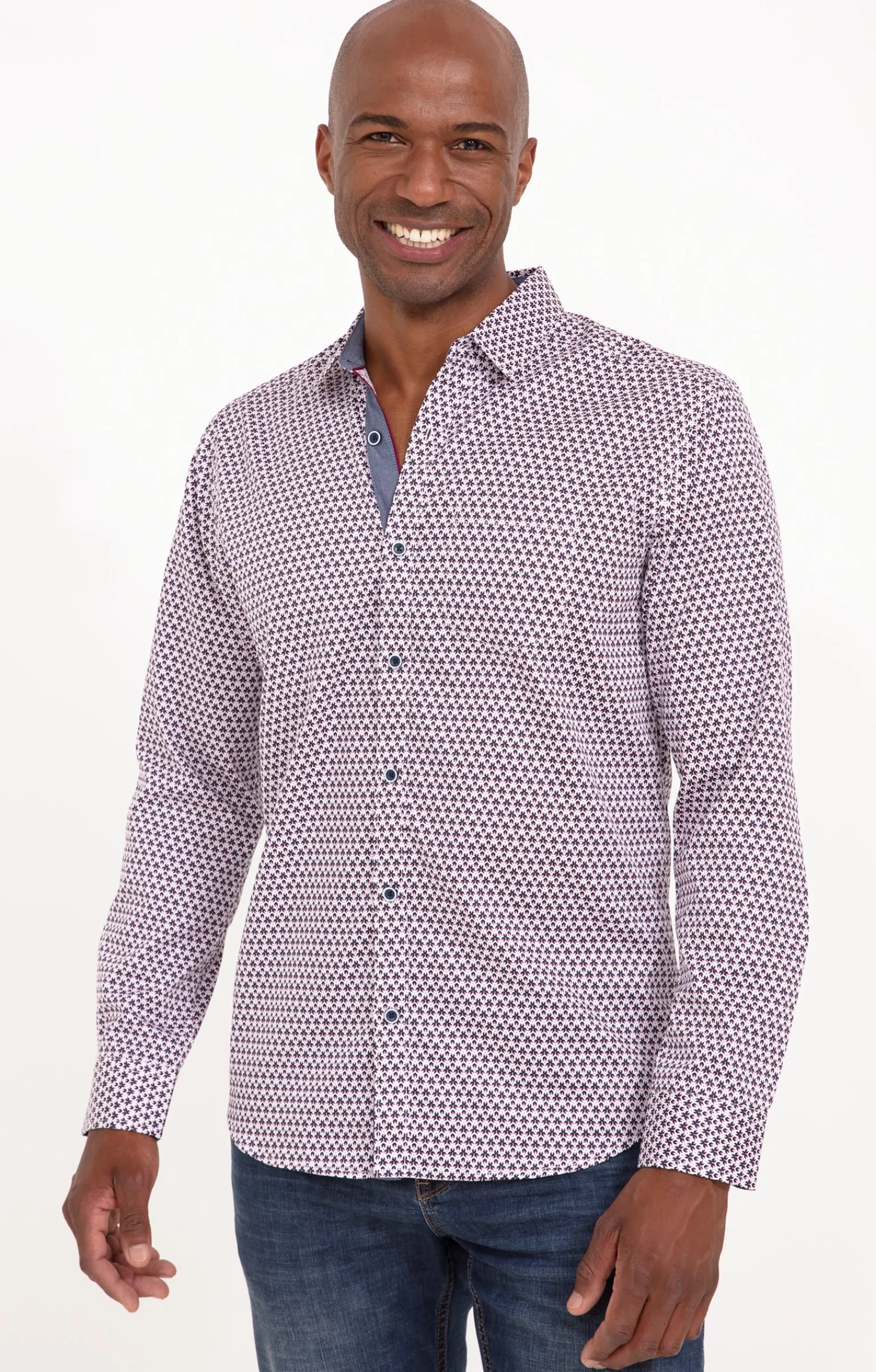 Chemises<Armand Thiery Chemise à manches longues ROSASO - Bordeaux
