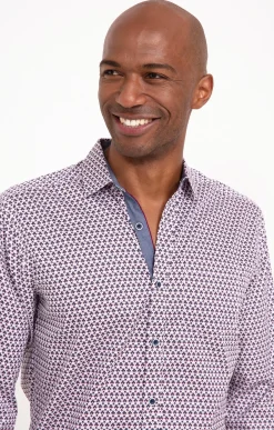 Chemises<Armand Thiery Chemise à manches longues ROSASO - Bordeaux
