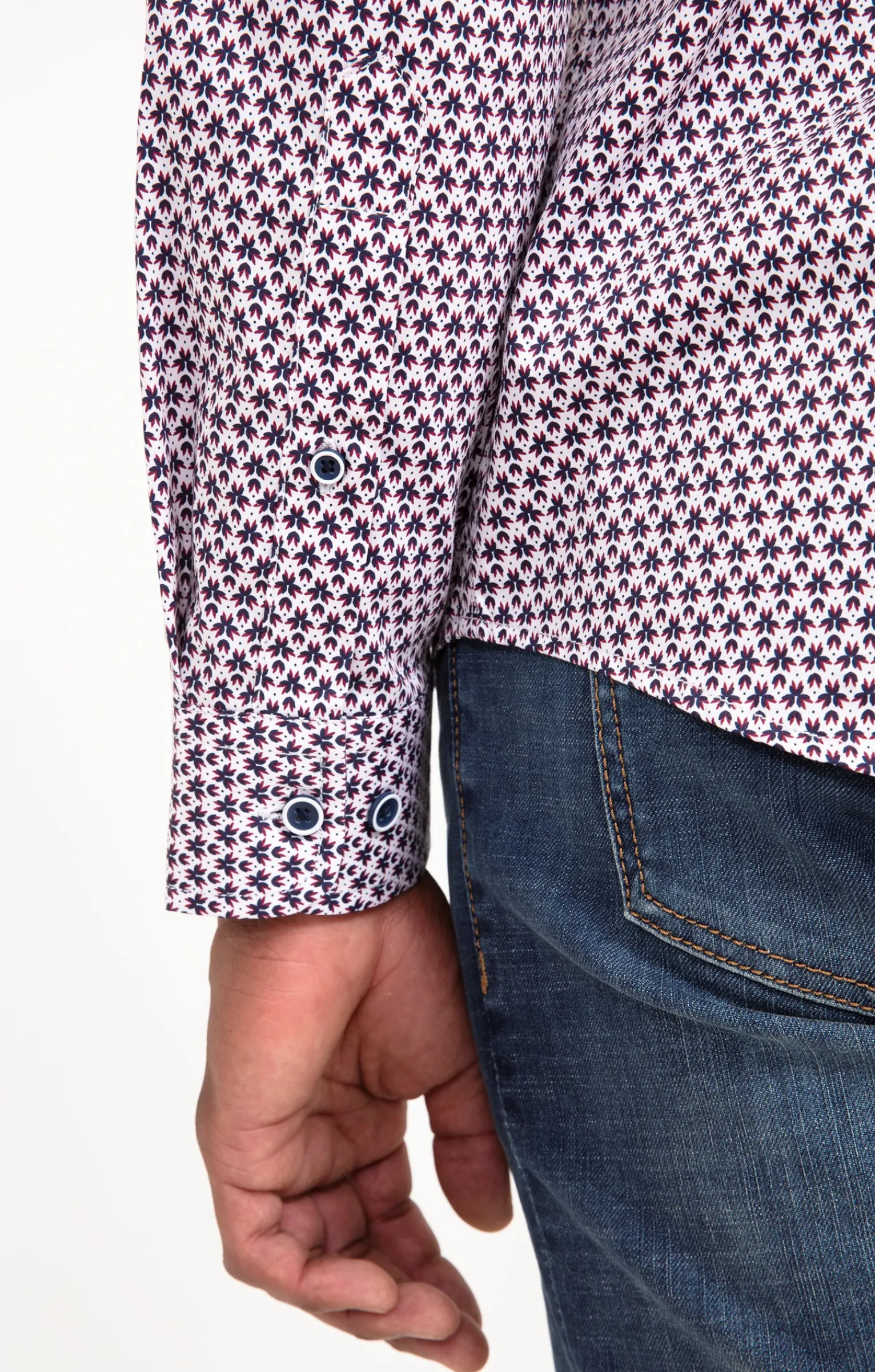 Chemises<Armand Thiery Chemise à manches longues ROSASO - Bordeaux