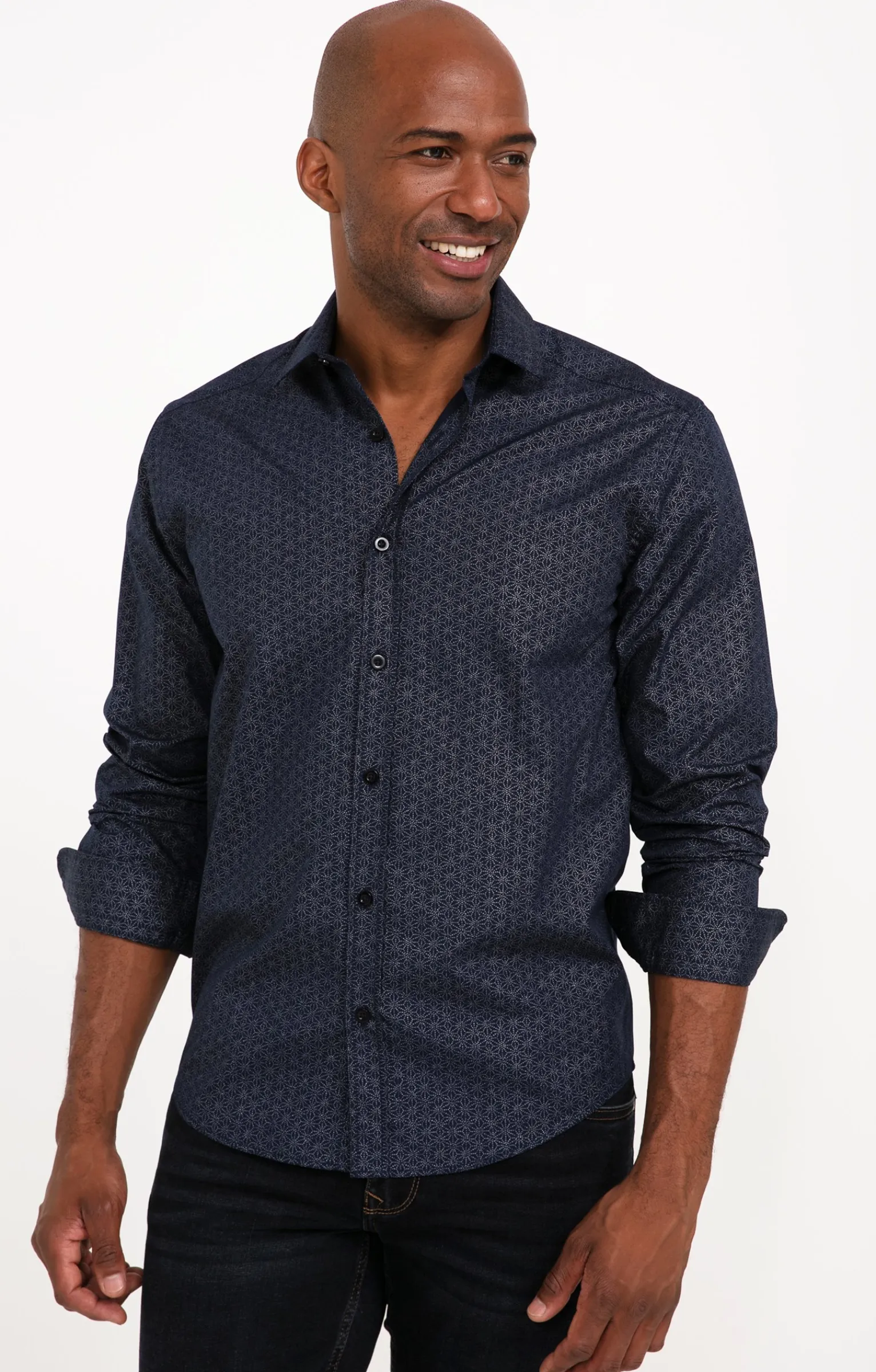 Chemises<Armand Thiery Chemise en lurex manches longues - Marine