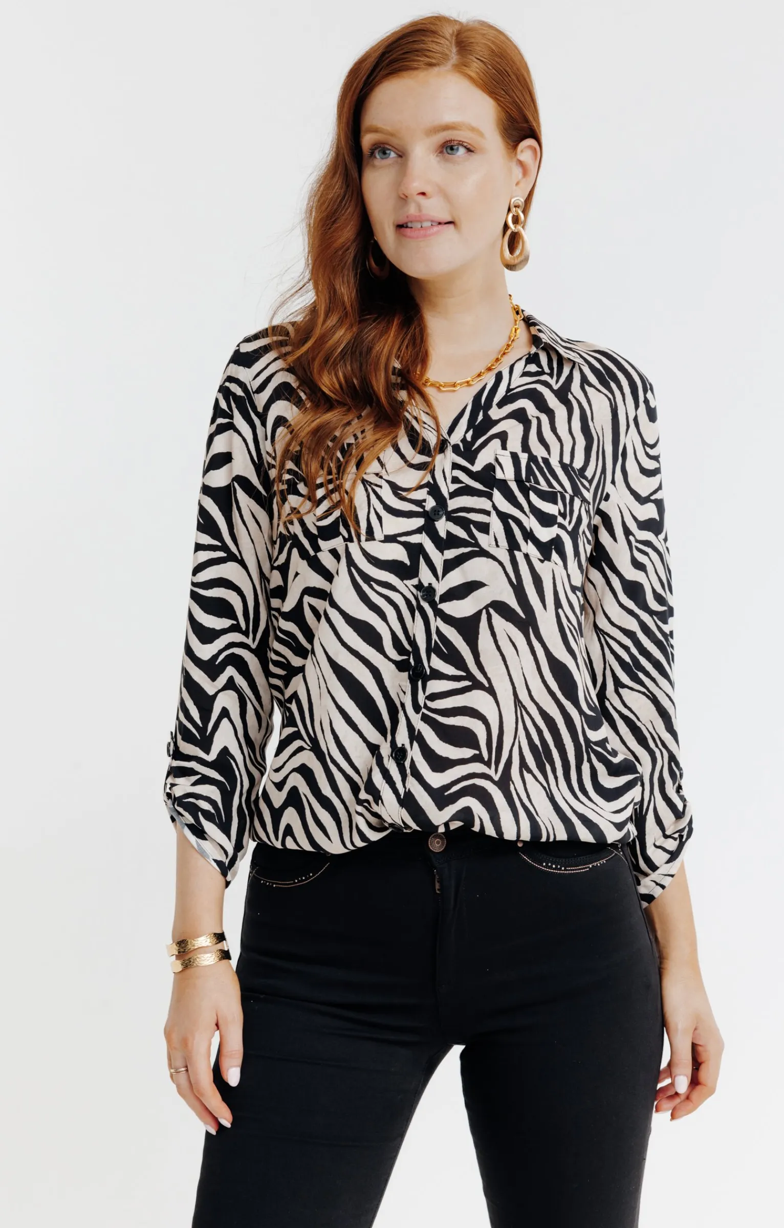 Chemisiers<Armand Thiery Chemise imprimé animal - Noir