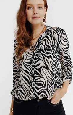 Chemisiers<Armand Thiery Chemise imprimé animal - Noir