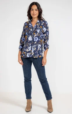 Chemisiers<Armand Thiery Chemise imprimé fleuri - Marine