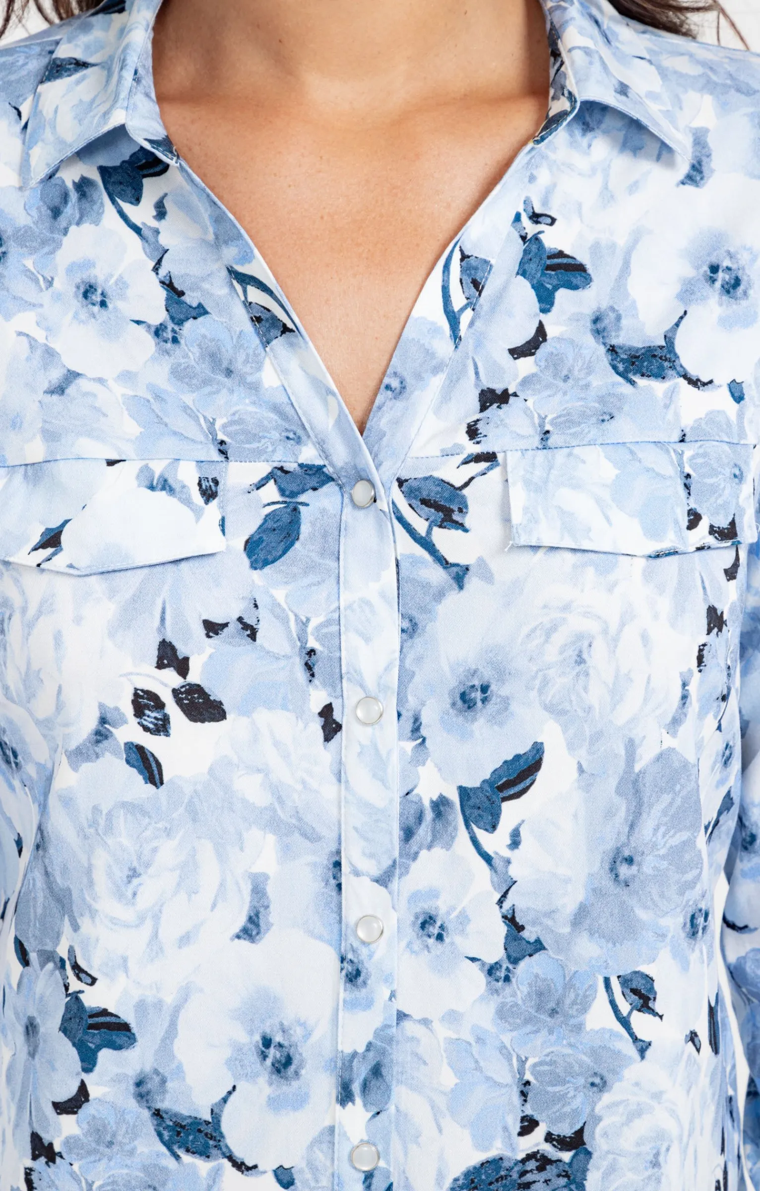 Chemisiers<Armand Thiery Chemise imprimé fleuri boutons nacrés - Écru