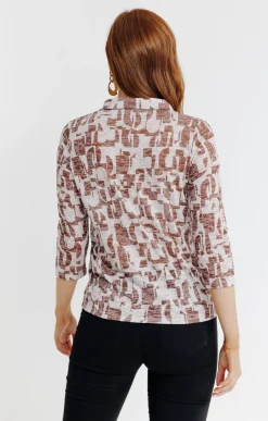Tee-shirts<Armand Thiery Chemise imprimé graphique - Beige