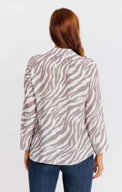 Chemisiers<Armand Thiery Chemise imprimée animal - Taupe