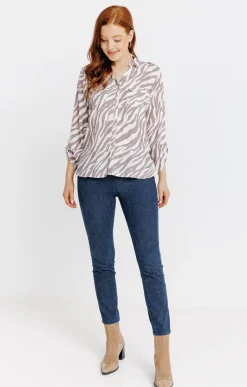 Chemisiers<Armand Thiery Chemise imprimée animal - Taupe