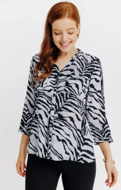 Chemisiers<Armand Thiery CHEMISE IMPRIME ANIMAL DETAIL SNAPS - Grismoyen
