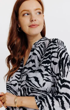 Chemisiers<Armand Thiery CHEMISE IMPRIME ANIMAL DETAIL SNAPS - Grismoyen