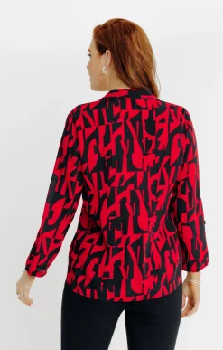 Chemisiers<Armand Thiery CHEMISE IMPRIME FEUILLAGE BICOLORE - Noir