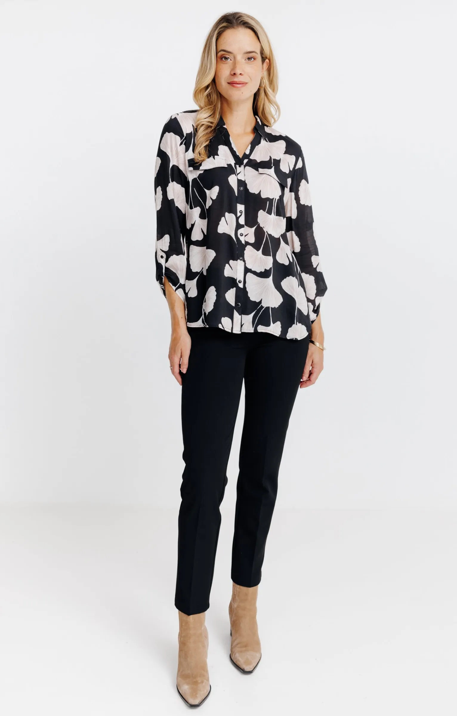 Chemisiers<Armand Thiery Chemise imprimée feuillage - Noir
