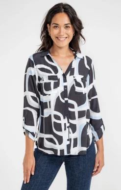 Chemisiers<Armand Thiery Chemise imprimée graphique - Noir