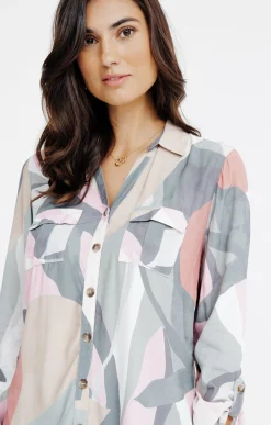 Chemisiers<Armand Thiery CHEMISE IMPRIMEE BOUTONNEE - Camel