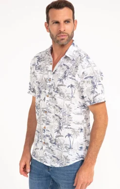 Chemises<Armand Thiery Chemise manches courtes COSTA WHITE - Blanc