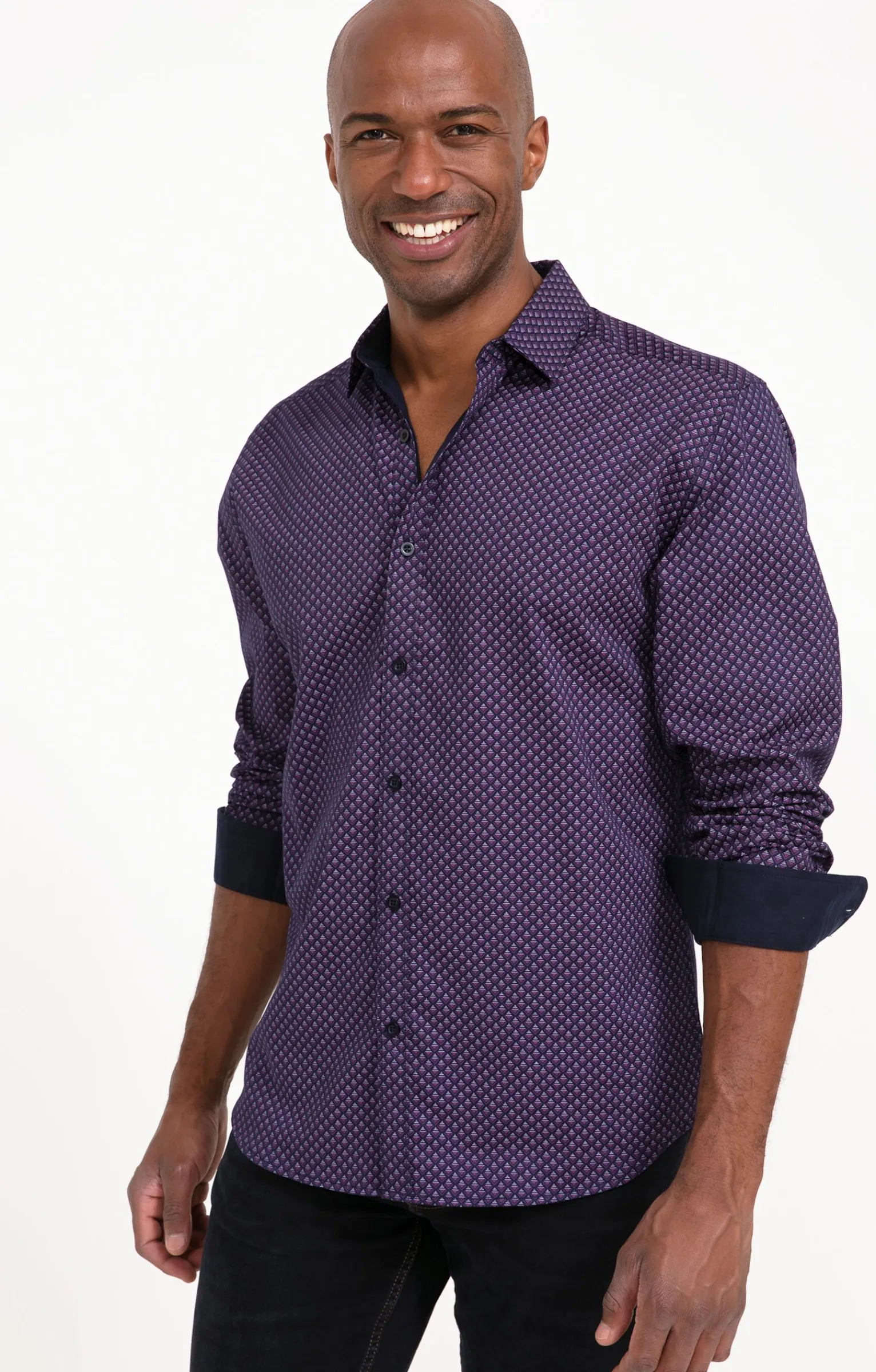 Chemises<Armand Thiery Chemise manches longes MACK - Prune