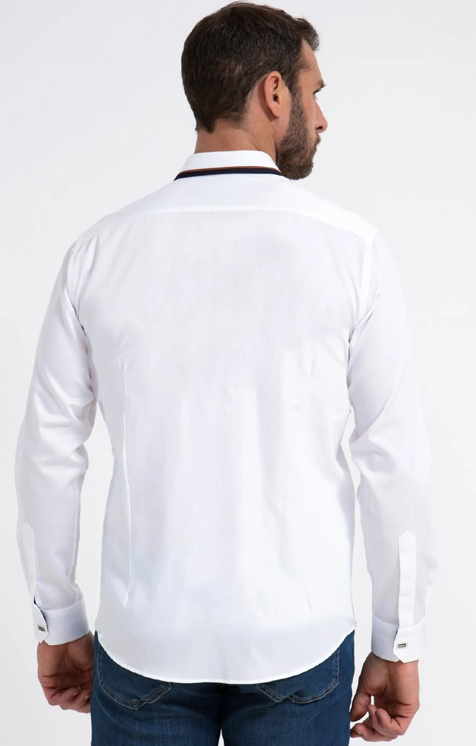 Chemises<Armand Thiery Chemise manches longue en satin - Blanc