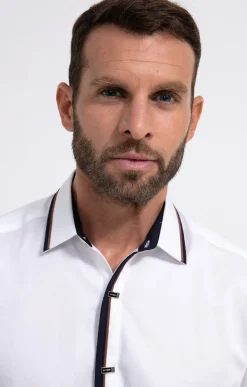 Chemises<Armand Thiery Chemise manches longue en satin - Blanc