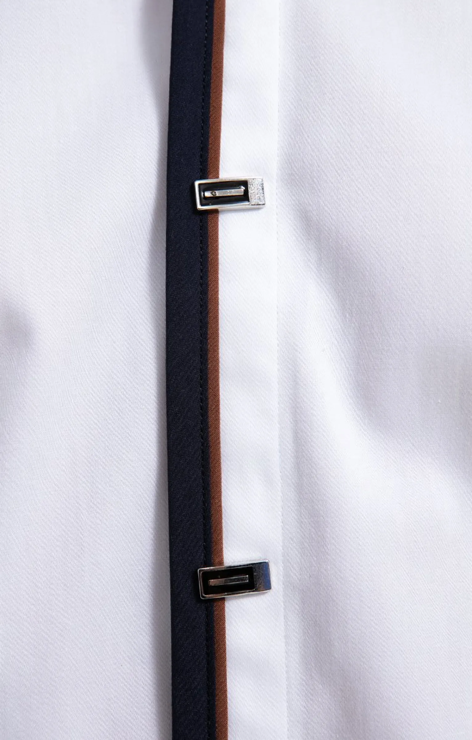 Chemises<Armand Thiery Chemise manches longue en satin - Blanc
