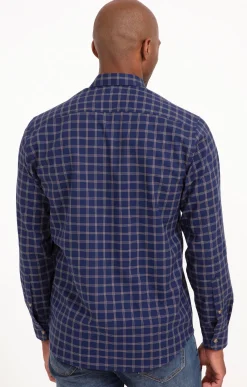 Chemises<Armand Thiery Chemise manches longues à carreaux - Marine