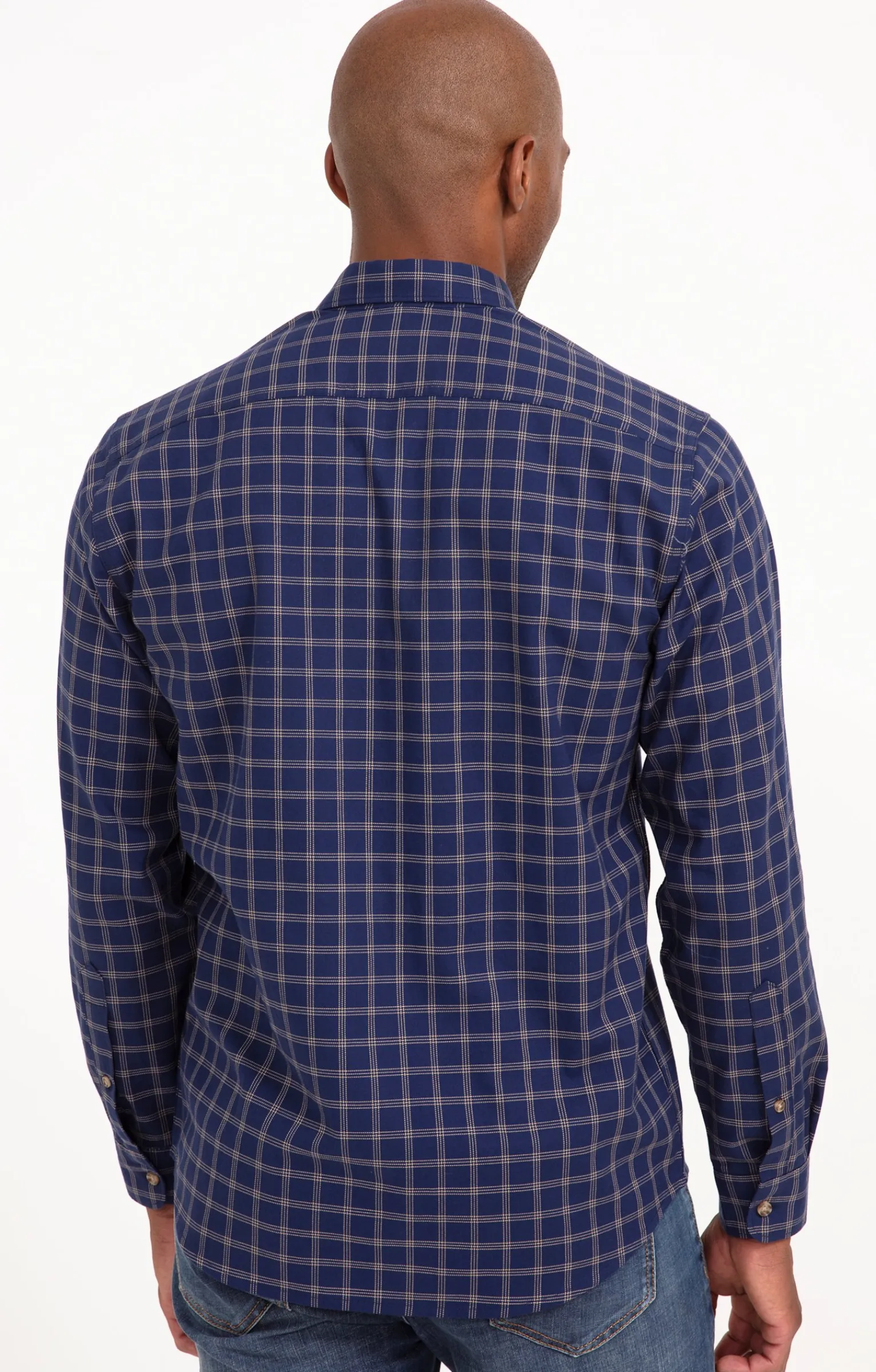Chemises<Armand Thiery Chemise manches longues à carreaux - Marine