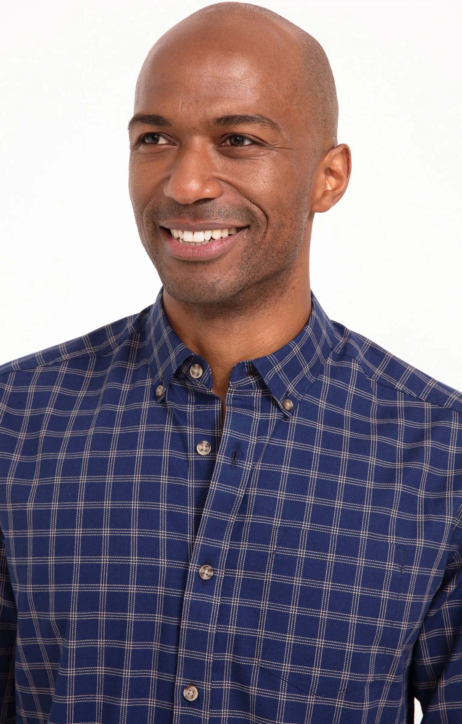 Chemises<Armand Thiery Chemise manches longues à carreaux - Marine