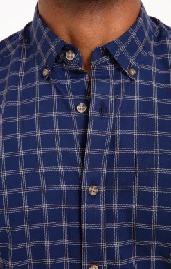 Chemises<Armand Thiery Chemise manches longues à carreaux - Marine
