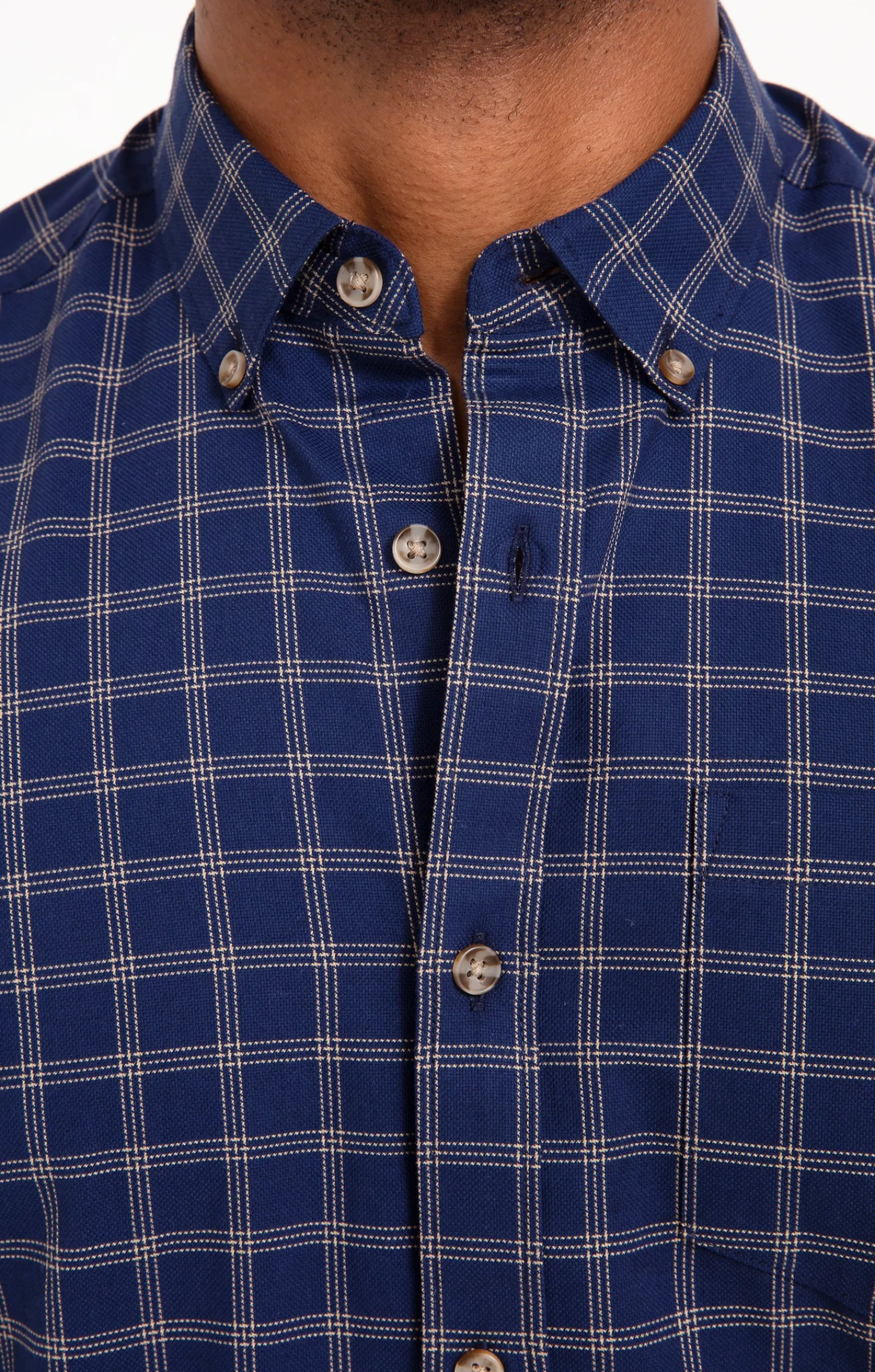 Chemises<Armand Thiery Chemise manches longues à carreaux - Marine