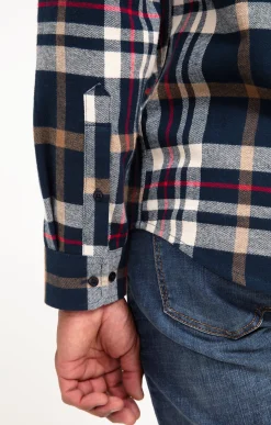 Chemises<Armand Thiery Chemise manches longues à carreaux - Marine