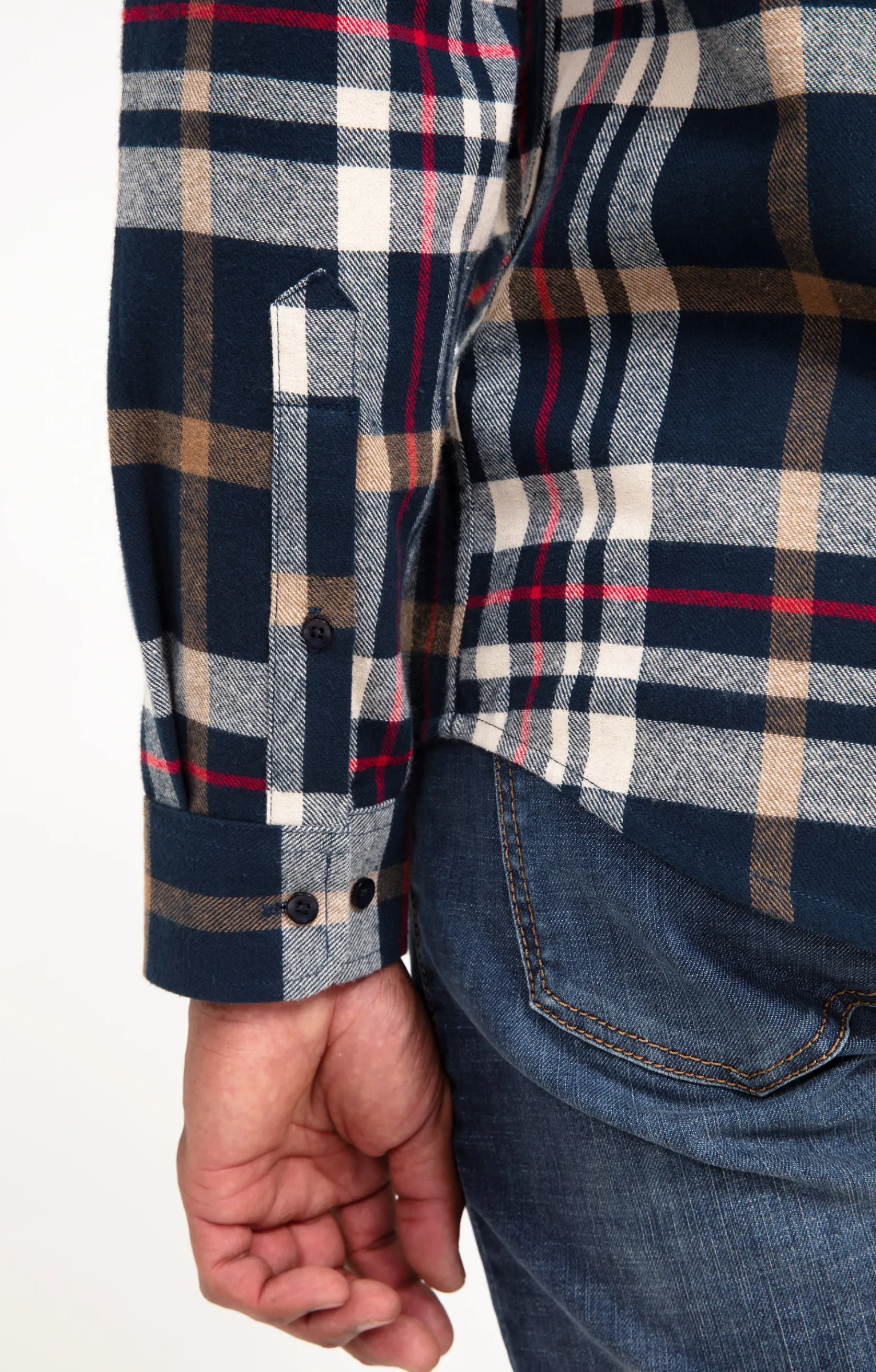 Chemises<Armand Thiery Chemise manches longues à carreaux - Marine