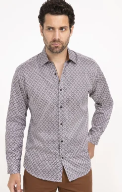 Chemises<Armand Thiery Chemise manches longues ARABESQUE - Blanc