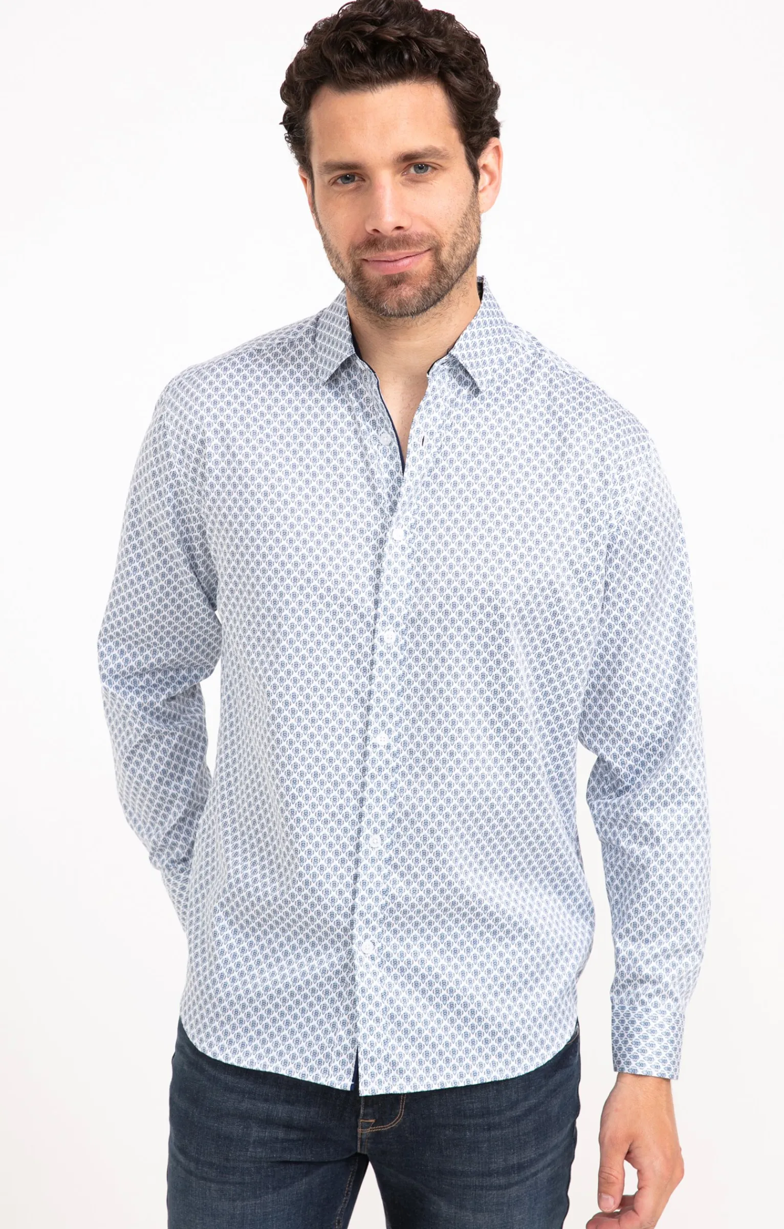 Chemises<Armand Thiery Chemise manches longues BARCA - Blanc