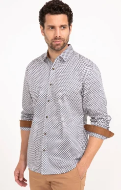 Chemises<Armand Thiery Chemise manches longues BILBA - Blanc