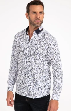 Chemises<Armand Thiery Chemise manches longues BENJI - Blanc