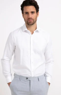 Chemises<Armand Thiery Chemise manches longues coupe regular - Blanc