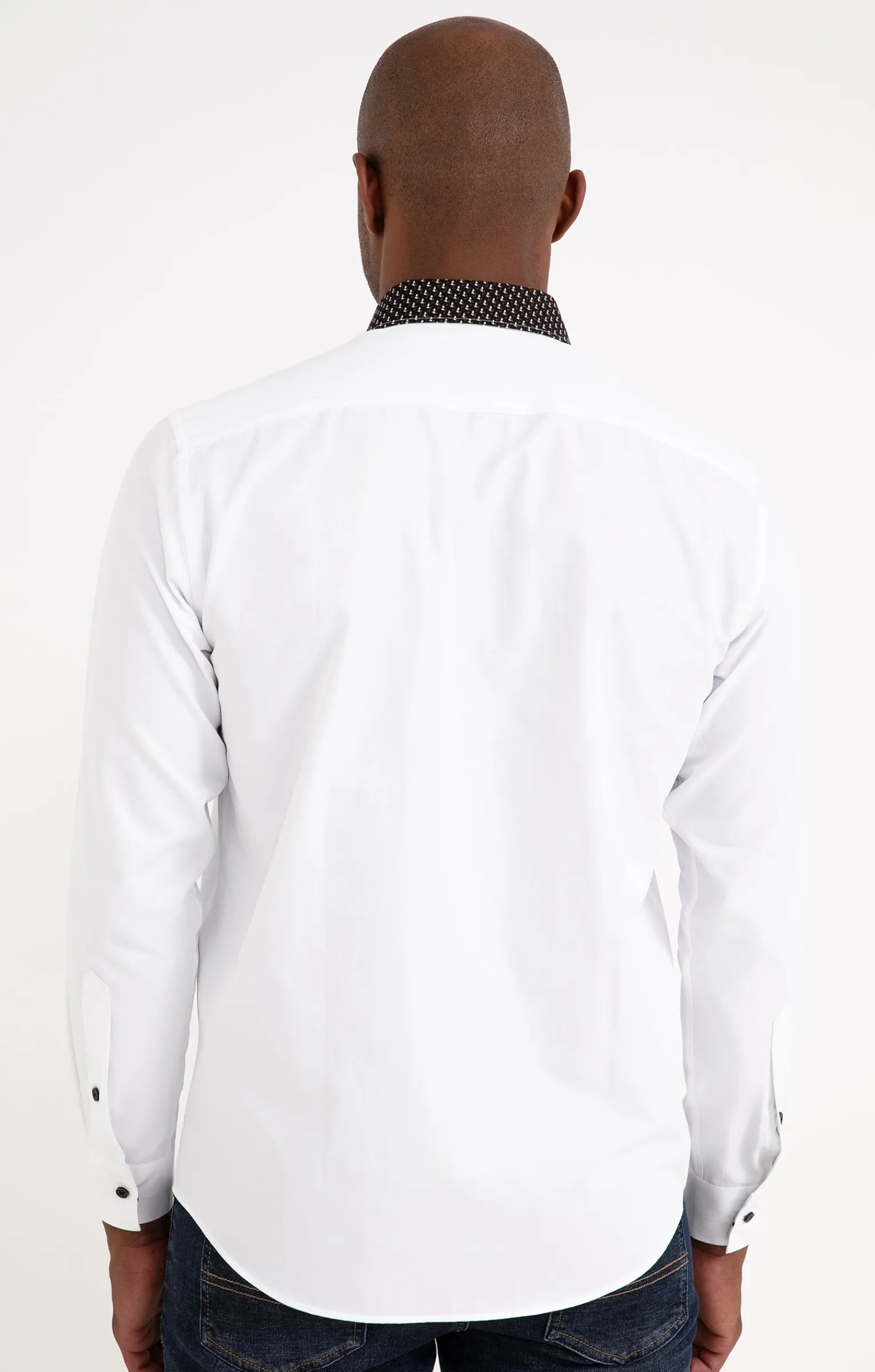 Chemises<Armand Thiery Chemise manches longues détails imprimés - Blanc