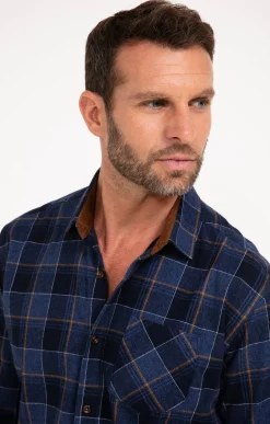 Chemises<Armand Thiery Chemise manches longues DIANE - Bleu