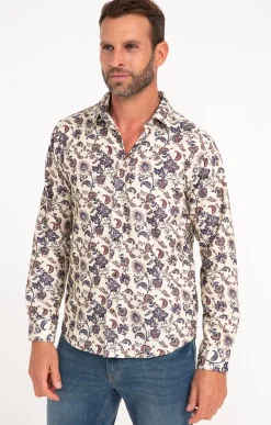 Chemises<Armand Thiery Chemise manches longues en velours - Écru