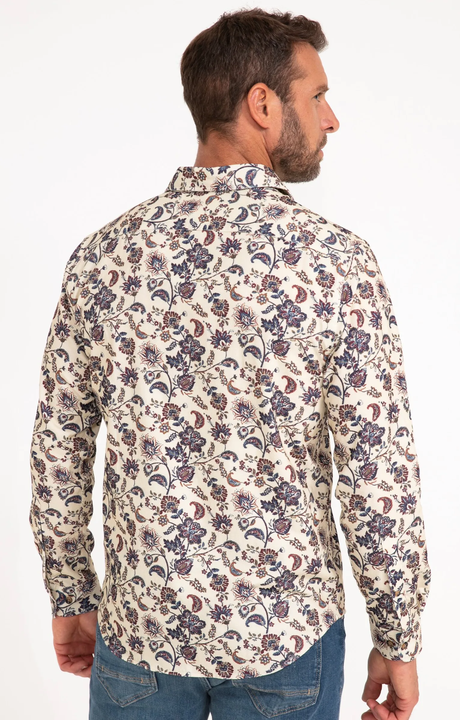Chemises<Armand Thiery Chemise manches longues en velours - Écru