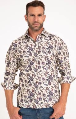 Chemises<Armand Thiery Chemise manches longues en velours - Écru