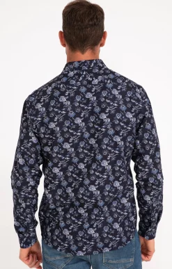 Chemises<Armand Thiery Chemise manches longues flanelles - Bleu