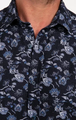 Chemises<Armand Thiery Chemise manches longues flanelles - Bleu