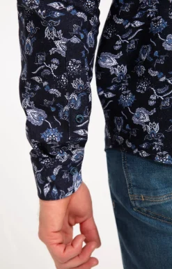 Chemises<Armand Thiery Chemise manches longues flanelles - Bleu