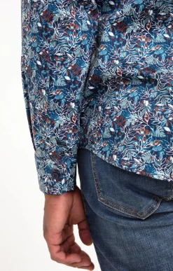 Chemises<Armand Thiery Chemise manches longues PETROLE NAVY - Marine
