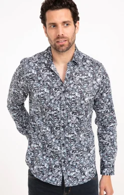 Chemises<Armand Thiery Chemise manches longues PETROLE DARK - Pétrole