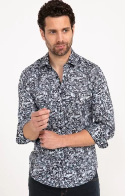 Chemises<Armand Thiery Chemise manches longues PETROLE DARK - Pétrole