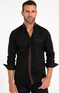 Chemises<Armand Thiery Chemise manches longues ROMANTICO - Noir