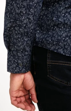 Chemises<Armand Thiery Chemise manches longues SHINNY STARS - Marine